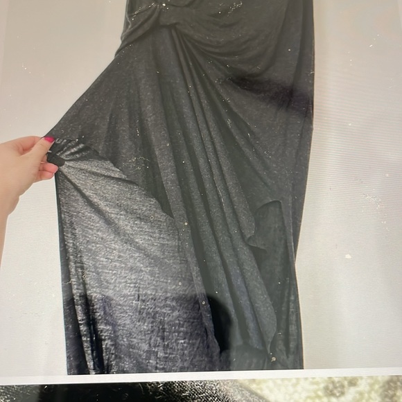 ALLSAINTS RIVIERA JERSEY DRESS IN CHARCOAL - Picture 9 of 11